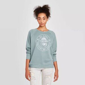Grayson Threads Smokey Bear Graphic Sweatshirt in Teal
Width 25”Length 24.5”